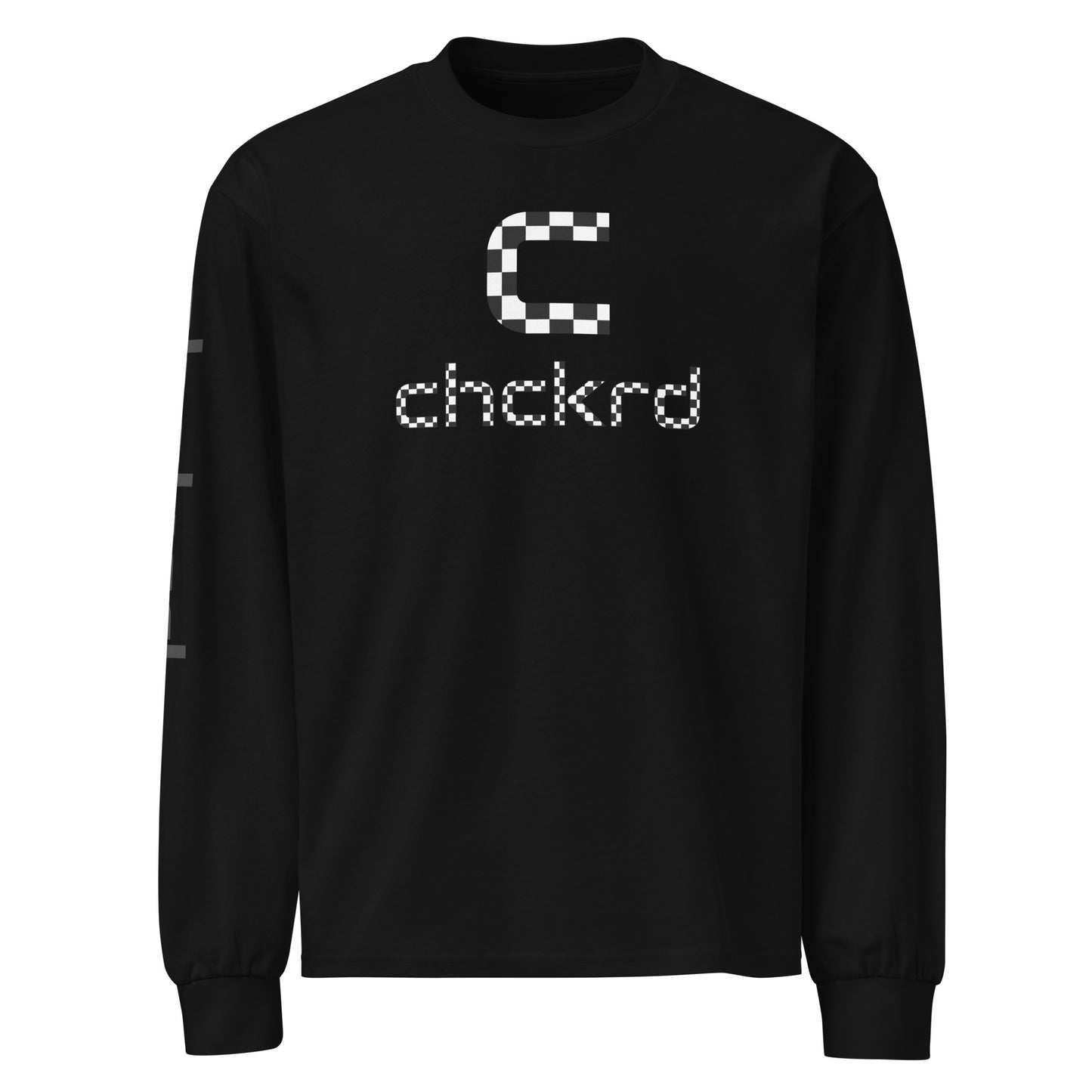 Right Arm chckrd Premium Heavyweight Long Sleeve Shirt